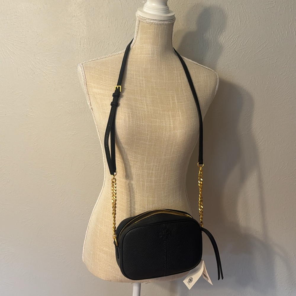 Tory Burch Black Crossbody with Gold Chain - Picture 4 of 7